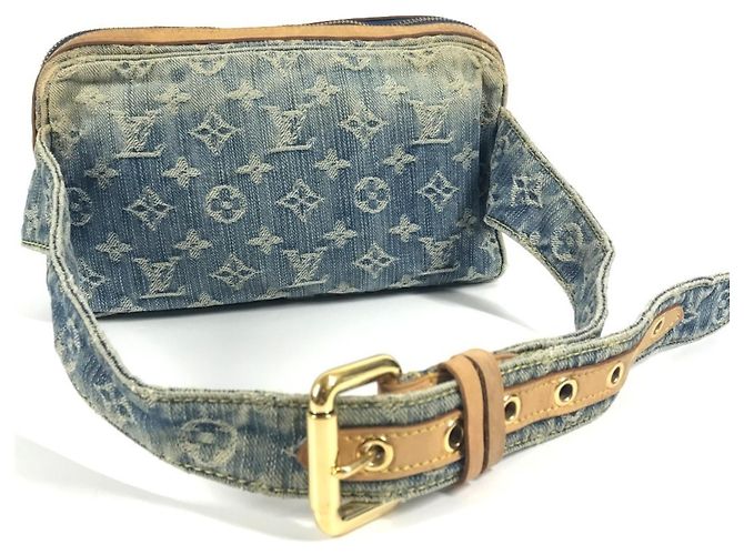 Bum bag in denim Monogram Louis Vuitton Blu Monogramma - vista 9