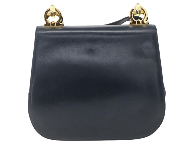 Salvatore Ferragamo Gancini in pelle Blu navy - vista 2