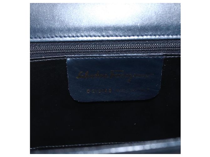Salvatore Ferragamo Gancini in pelle Blu navy - vista 6