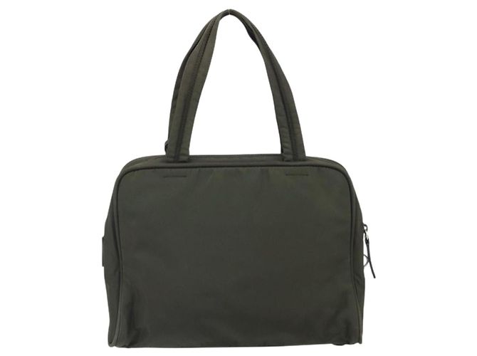 Prada Tote Zip Around Tessuto Medio Cachi - vista 2