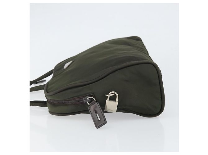 Prada Tote Zip Around Tessuto Medio Cachi - vista 4