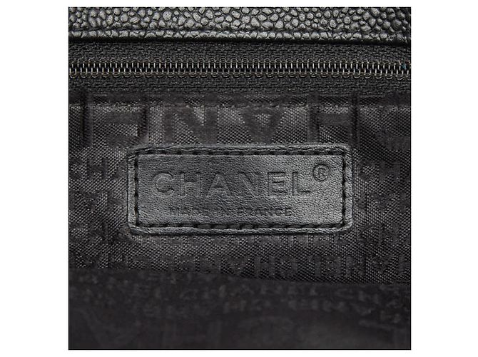 Timeless Chanel Chocobar Logo Tragetasche Schwarz - Ansicht 10