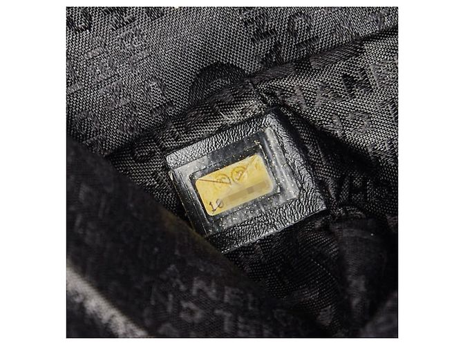 Timeless Chanel Chocobar Logo Tragetasche Schwarz - Ansicht 11