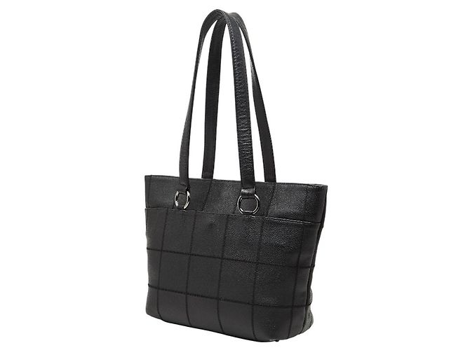 Timeless Chanel Chocobar Logo Tragetasche Schwarz - Ansicht 2