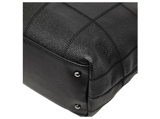 Timeless Chanel Chocobar Logo Tragetasche Schwarz - Ansicht 4