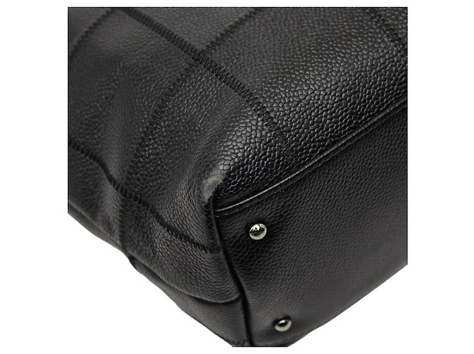 Timeless Chanel Chocobar Logo Tragetasche Schwarz - Ansicht 5