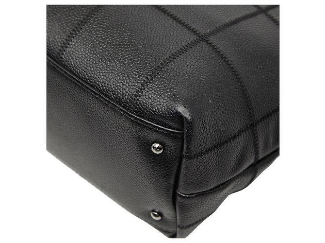 Timeless Chanel Chocobar Logo Tragetasche Schwarz - Ansicht 6