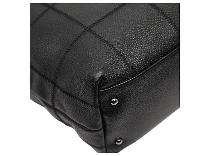 Timeless Chanel Chocobar Logo Tragetasche Schwarz - Ansicht 7