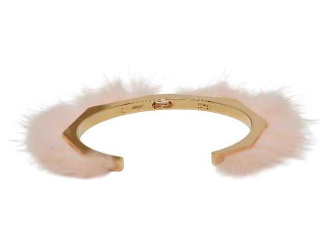 Fendi Pelzmuster Armreif-Set Rot - Ansicht 3