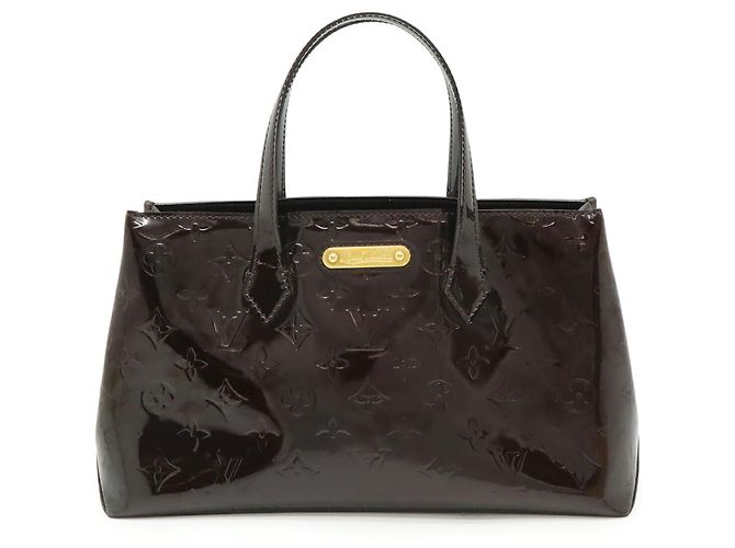 Borsa Louis Vuitton Monogram Vernis Wilshire PM Bordò - vista 2