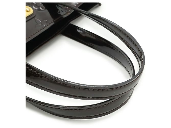 Borsa Louis Vuitton Monogram Vernis Wilshire PM Bordò - vista 5