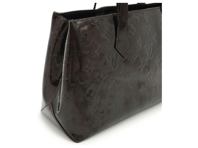 Borsa Louis Vuitton Monogram Vernis Wilshire PM Bordò - vista 7
