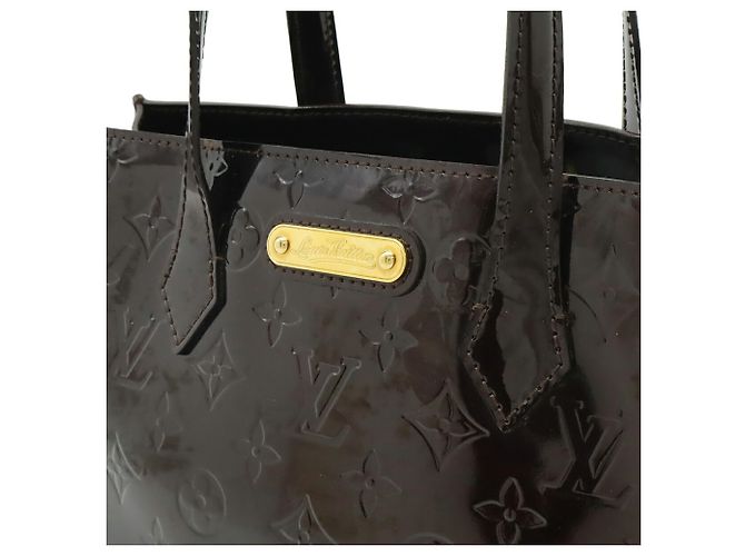 Borsa Louis Vuitton Monogram Vernis Wilshire PM Bordò - vista 8