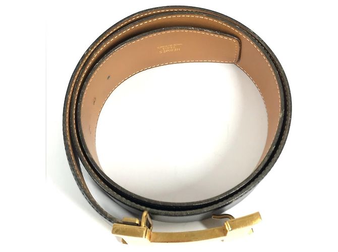 Cintura Hermès Constance H in pelle nera Nero - vista 10