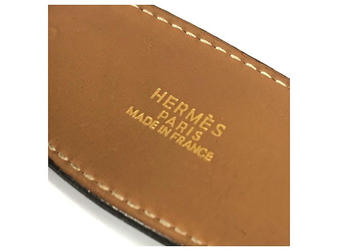 Cintura Hermès Constance H in pelle nera Nero - vista 11