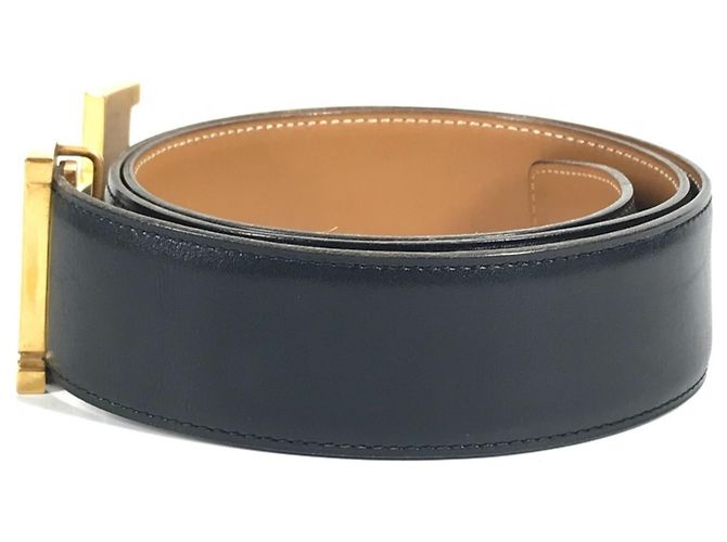 Cintura Hermès Constance H in pelle nera Nero - vista 3