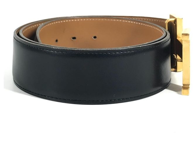 Cintura Hermès Constance H in pelle nera Nero - vista 6