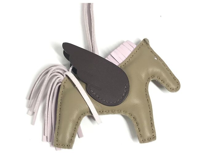 Hermès Hermes Cheval Rodeo Pegasus PM Schlüsselanhänger Braun Beige - Ansicht 4