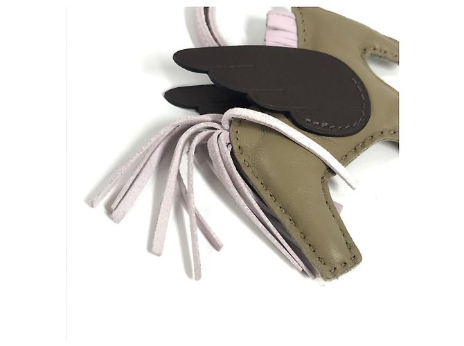 Hermès Hermes Cheval Rodeo Pegasus PM Schlüsselanhänger Braun Beige - Ansicht 7