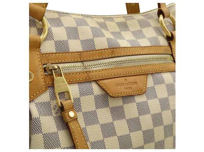 Borsa Tote Louis Vuitton Damier Azur Evora MM Crudo - vista 10