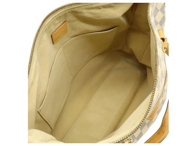 Borsa Tote Louis Vuitton Damier Azur Evora MM Crudo - vista 7