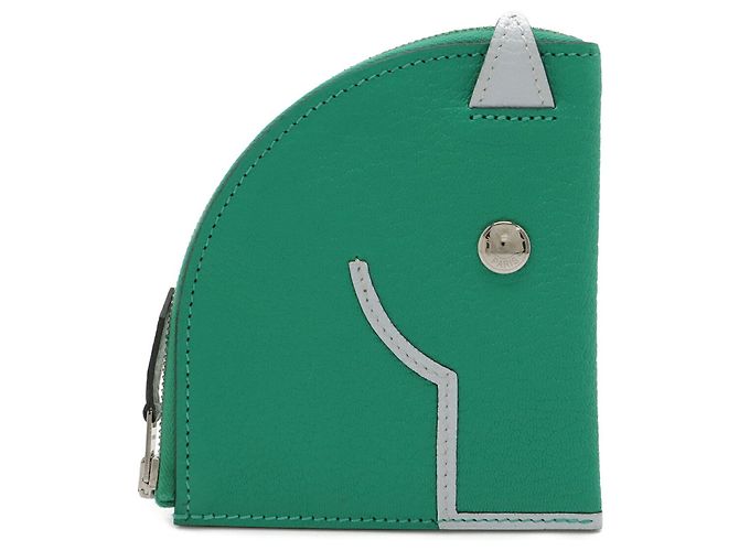 Hermès Billetera Paddock en Cuero de Cabra HERMES Verde - vista 2