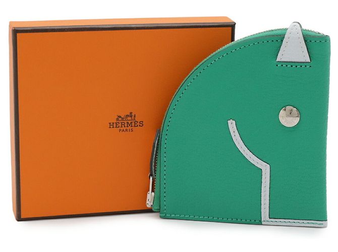 Hermès Billetera Paddock en Cuero de Cabra HERMES Verde - vista 7