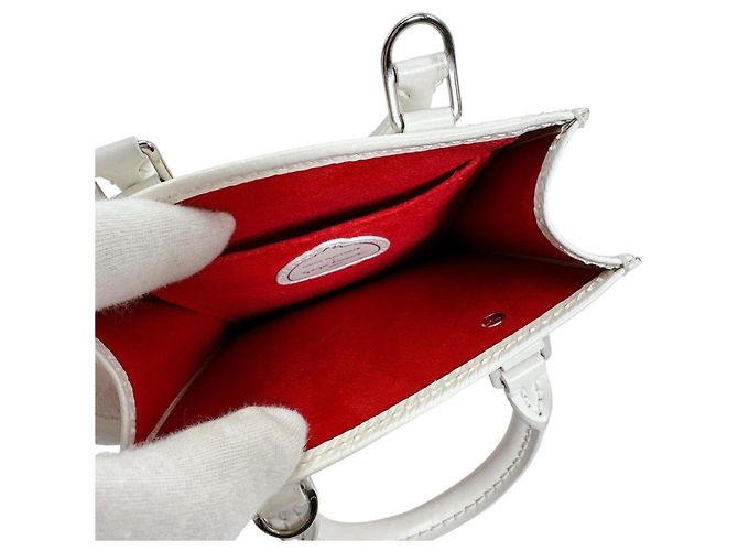 Borsa Petite Sac Plat Louis Vuitton Bianco - vista 11
