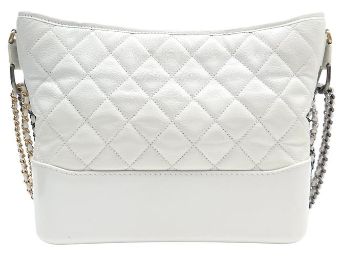BORSA CHANEL GABRIELLE GM IN PELLE QUILTED BIANCA CON TRACOLLA Bianco - vista 2