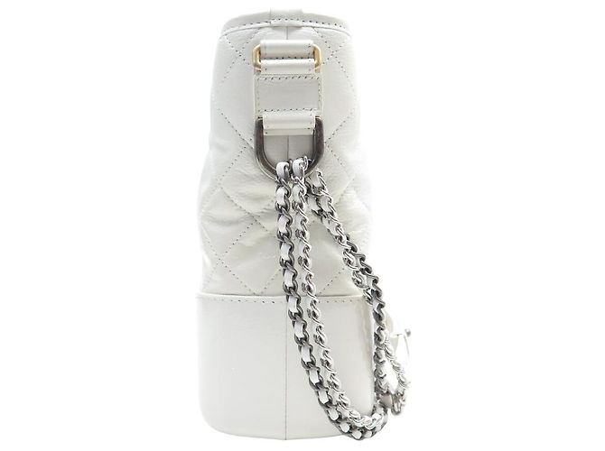 BORSA CHANEL GABRIELLE GM IN PELLE QUILTED BIANCA CON TRACOLLA Bianco - vista 3