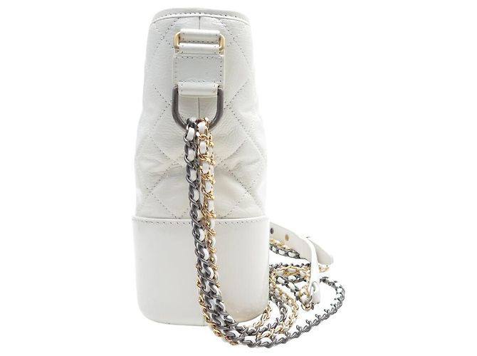BORSA CHANEL GABRIELLE GM IN PELLE QUILTED BIANCA CON TRACOLLA Bianco - vista 4