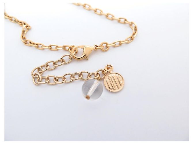 NEUF COLLIER PHILIPPE FERRANDIS EROLI FLEURS PIERRES EN METAL DORE NECKLACE Multicolore - vue 5