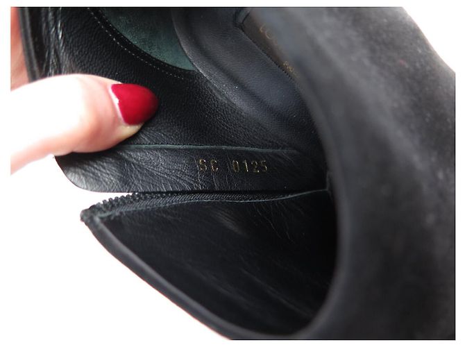 BOTINES LOUIS VUITTON DE TACÓN BAJO TAMAÑO 36 EN SEDA NEGRA Negro - vista 10
