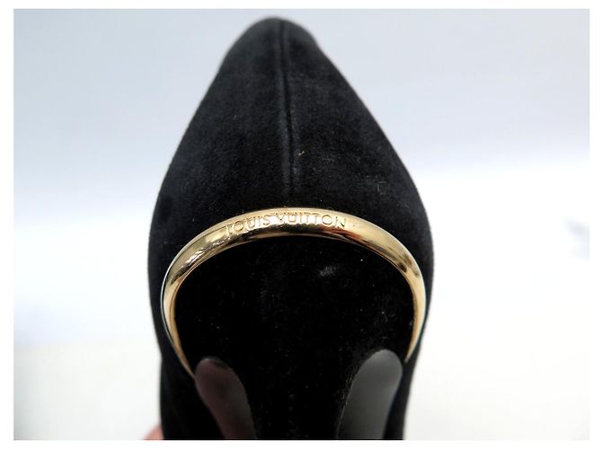BOTINES LOUIS VUITTON DE TACÓN BAJO TAMAÑO 36 EN SEDA NEGRA Negro - vista 11