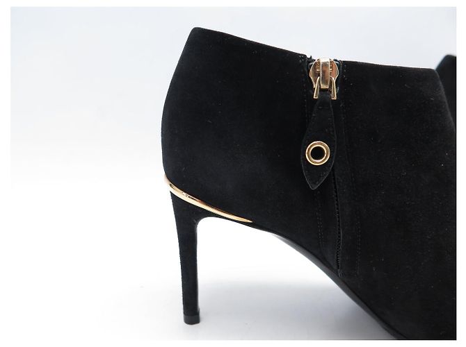 BOTINES LOUIS VUITTON DE TACÓN BAJO TAMAÑO 36 EN SEDA NEGRA Negro - vista 12