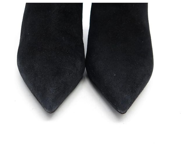 BOTINES LOUIS VUITTON DE TACÓN BAJO TAMAÑO 36 EN SEDA NEGRA Negro - vista 4