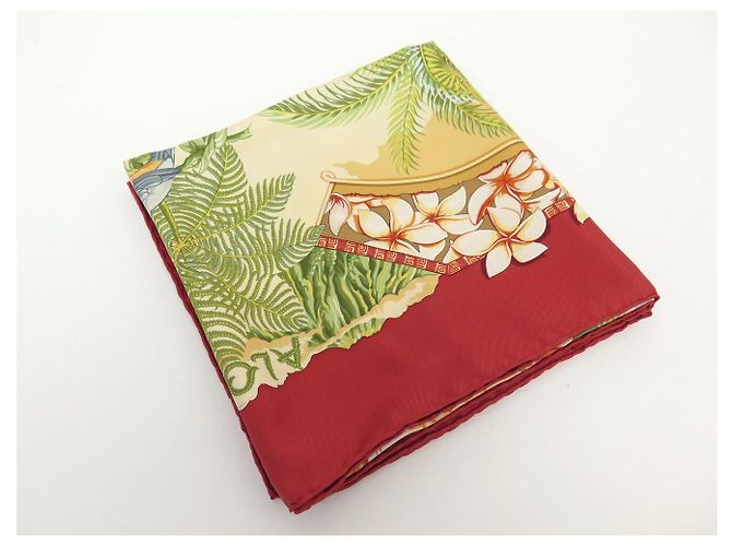 Hermès FOULARD HERMES ALOHA DI BOURTHOUMIEUX 90 CM IN SETA + SCATOLA Multicolore - vista 11