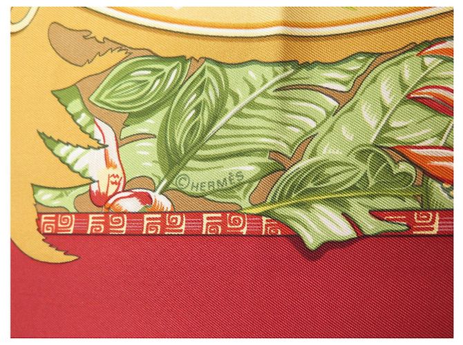 Hermès FOULARD HERMES ALOHA DI BOURTHOUMIEUX 90 CM IN SETA + SCATOLA Multicolore - vista 7