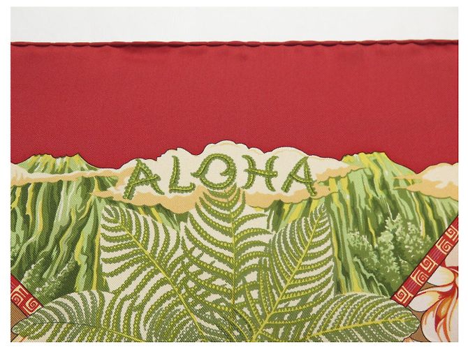 Hermès FOULARD HERMES ALOHA DI BOURTHOUMIEUX 90 CM IN SETA + SCATOLA Multicolore - vista 8