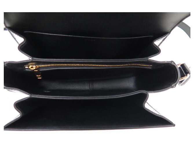 Céline BORSA CELINE TRIOMPHE 187363 IN PELLE DI VITELLO LUCIDA NERA Nero - vista 12