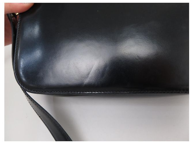 Céline BORSA CELINE TRIOMPHE 187363 IN PELLE DI VITELLO LUCIDA NERA Nero - vista 16