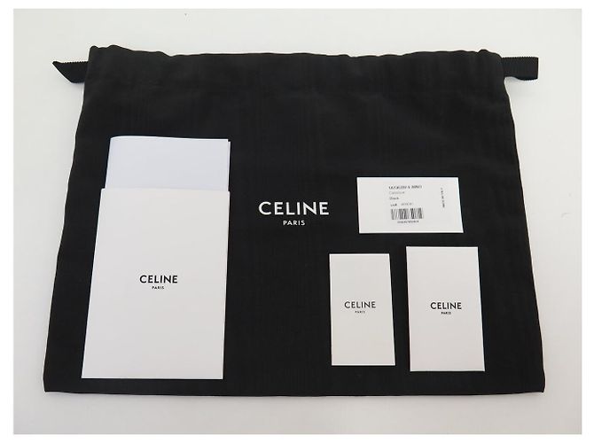 Céline BORSA CELINE TRIOMPHE 187363 IN PELLE DI VITELLO LUCIDA NERA Nero - vista 18