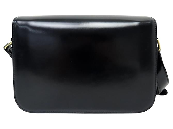 Céline BORSA CELINE TRIOMPHE 187363 IN PELLE DI VITELLO LUCIDA NERA Nero - vista 2