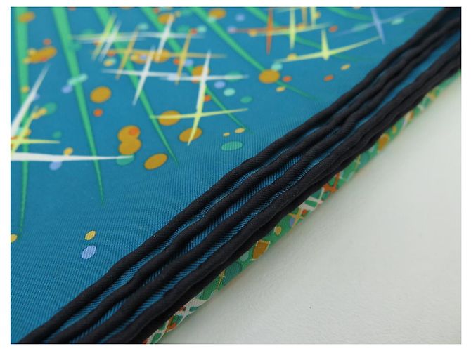 Hermès NUOVO FULARD HERMES MAGIC KELLY RYBALTCHENKO 90 SETA BLU - vista 11