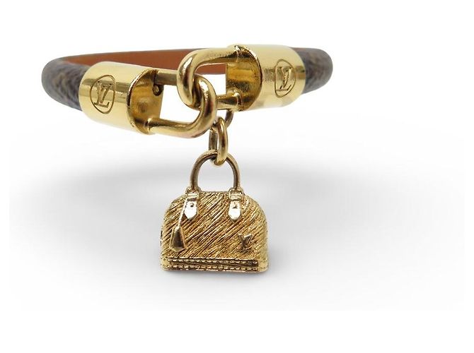 BRACCIALE LOUIS VUITTON CHARMS ALMA IN CANVAS MONOGRAMMA M6220F 15.5CM Marrone - vista 5