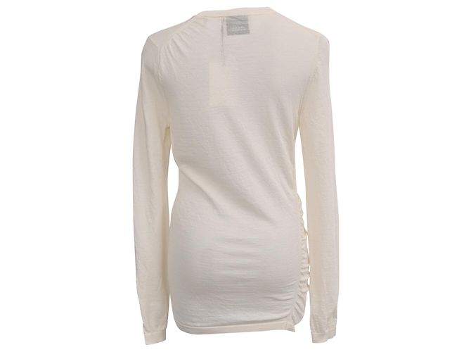 Posy geraffter Pullover aus cremefarbener Wolle von Isabel Marant Weiß Roh - Ansicht 3