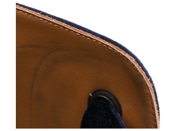 Stivaletti con lacci Chloé in suede blu navy - vista 8