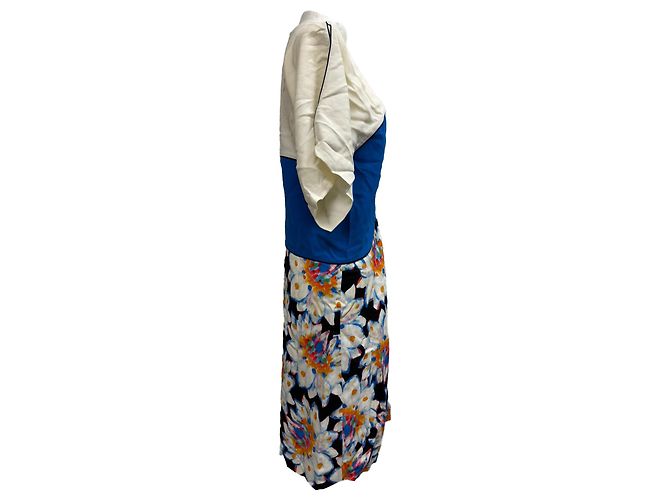 Vestido midi de hombros al aire con estampado floral Etro en viscosa multicolor - vista 2