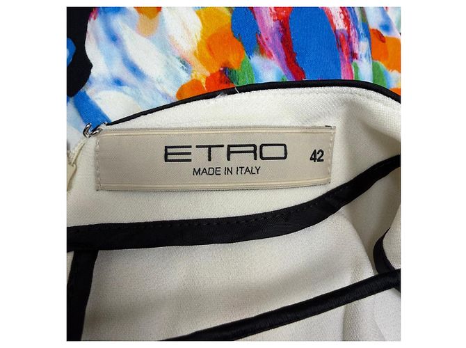 Vestido midi de hombros al aire con estampado floral Etro en viscosa multicolor - vista 4