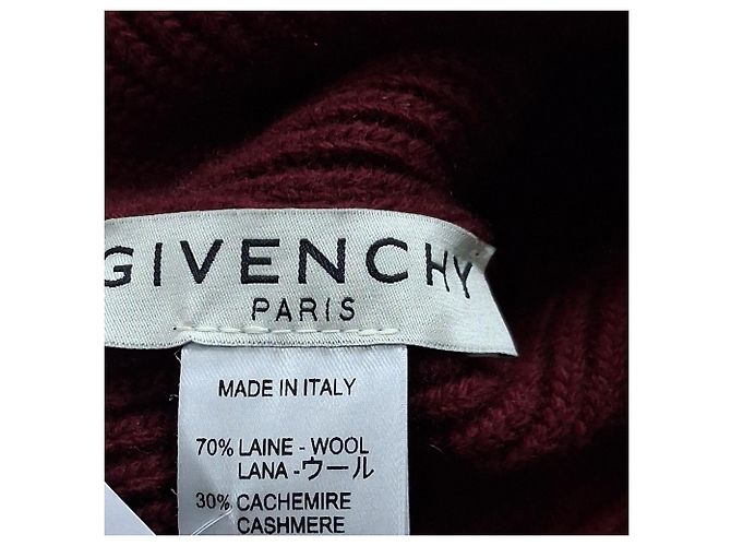 Gorro de lana burdeos con apliques de Givenchy Roja - vista 4